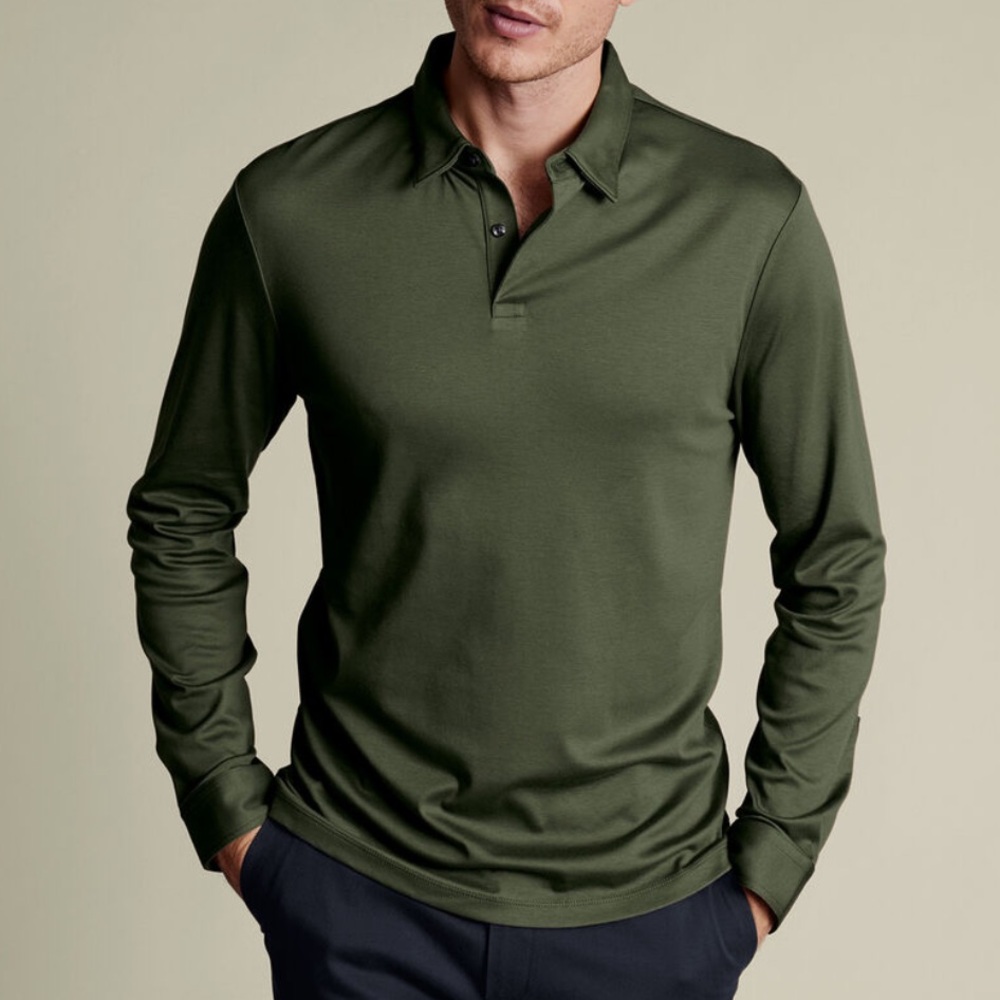 Charles Tyrwhitt Men’s Dark Green Polo Shirt